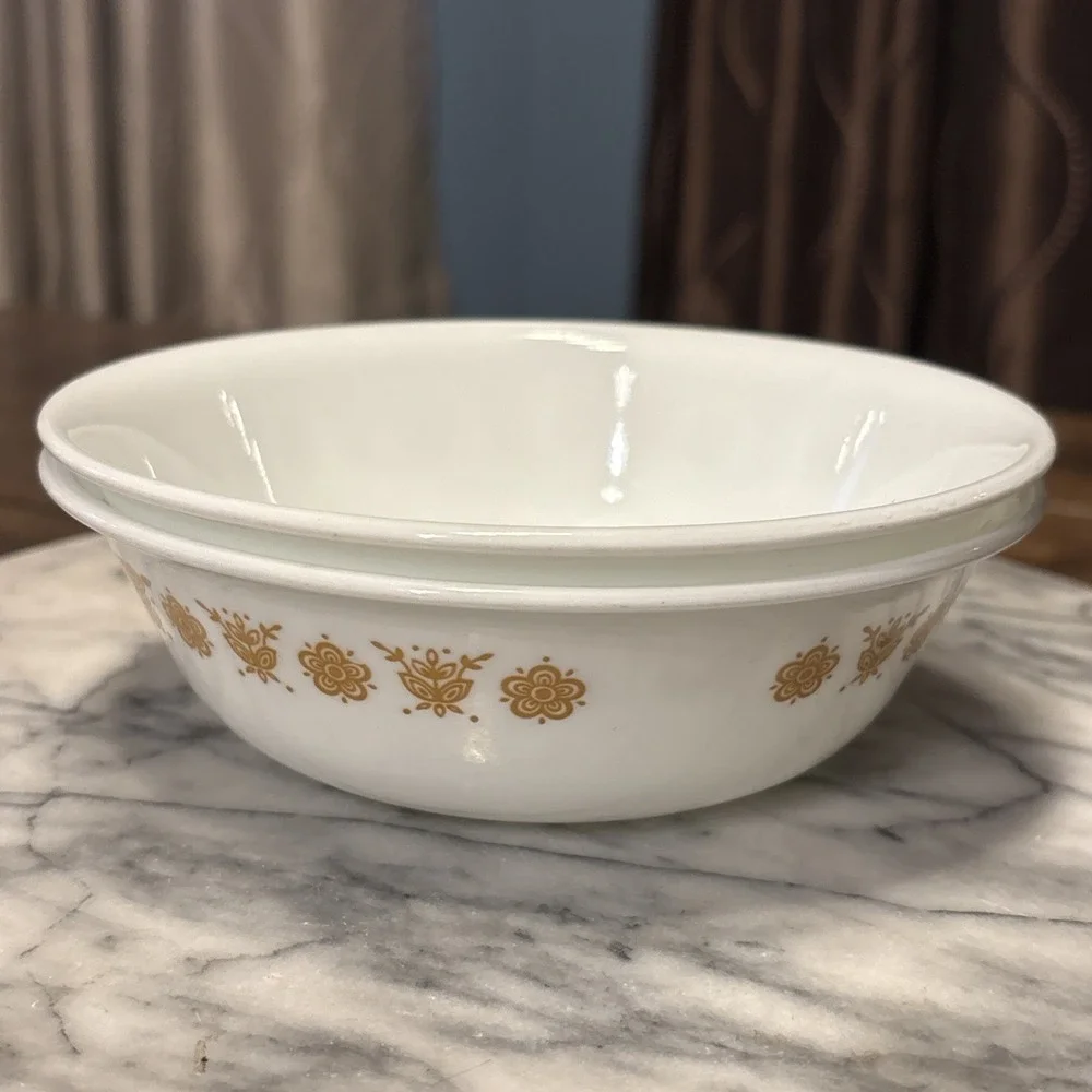2pc VTG Corelle Livingware Butterfly Cereal Bowl  6.25